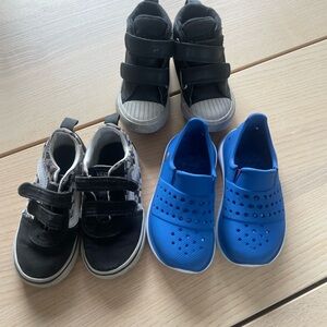 Boys size 8-9t shoe lot, Joybees 8-9 boys, Converse size 8, Vans size 9 kid shoe